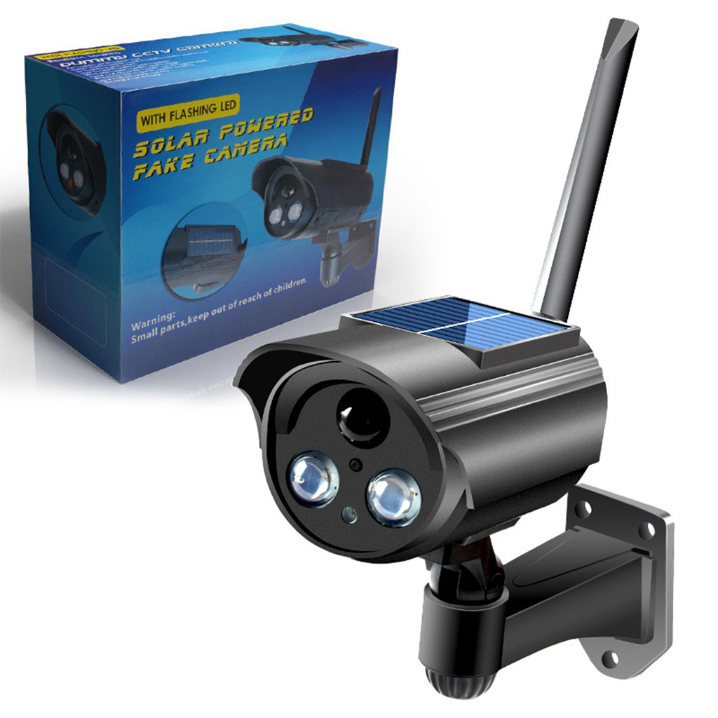 Dummy camera and solar lamp with motion sensor