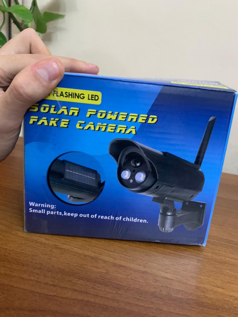 Dummy camera and solar lamp with motion sensor