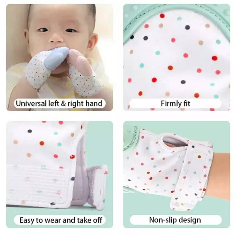 Kit de soin bébé : anneau de dentition silicone, thermomètre et mouche-bébé
