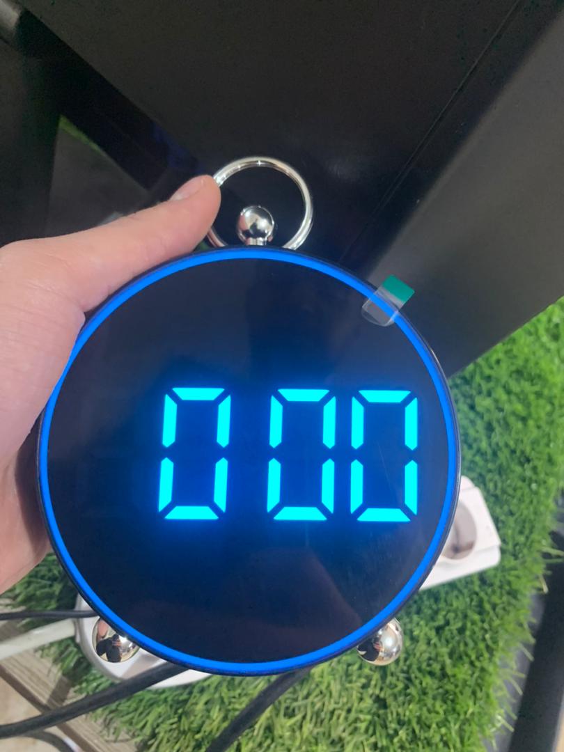 Digital LED clock with temperature display