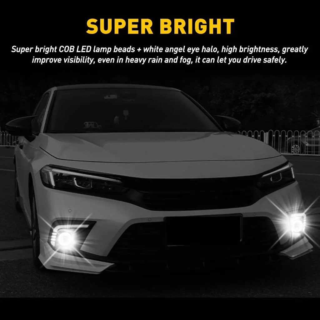 كشاف ضباب دائري LED IP65 7000K إضاءة بيضاء