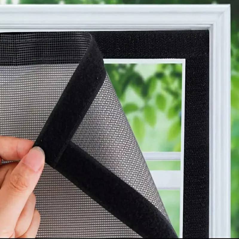 Window mosquito net with fasteners 1.4 × 1.2 m