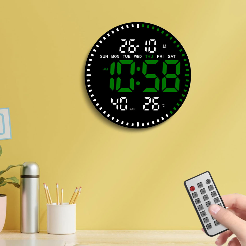 Digital LED wall clock with remote control JH-2560