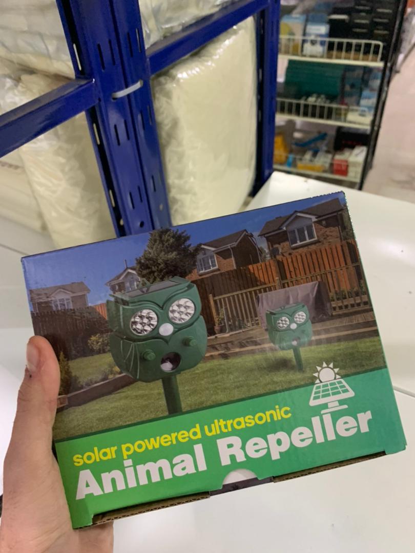 Solar ultrasonic animal repellent owl shape