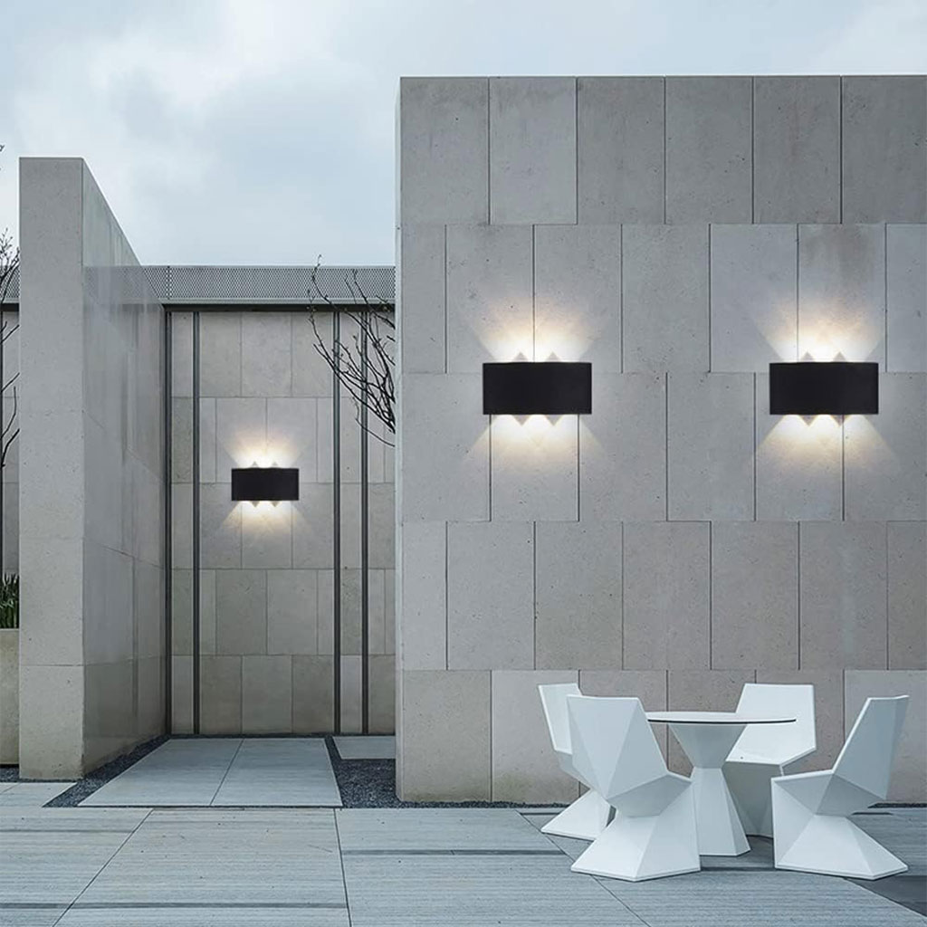 Applique murale LED extérieure 8W, 4 lampes, PP