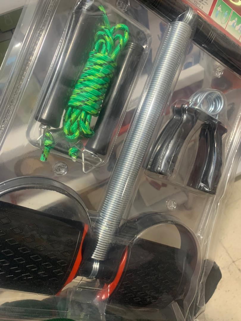 3-in-1 Fitness Kit: Jump Rope, Hand Grip, and Abdominal Trainer