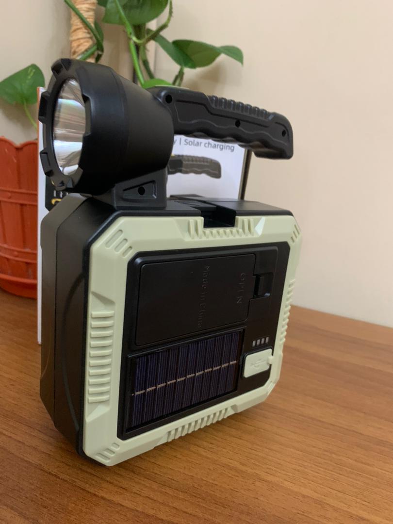 Portable solar lamp with screwdriver and tool kit
