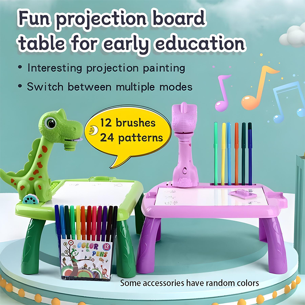 Dino drawing projector for kids with 24 patterns