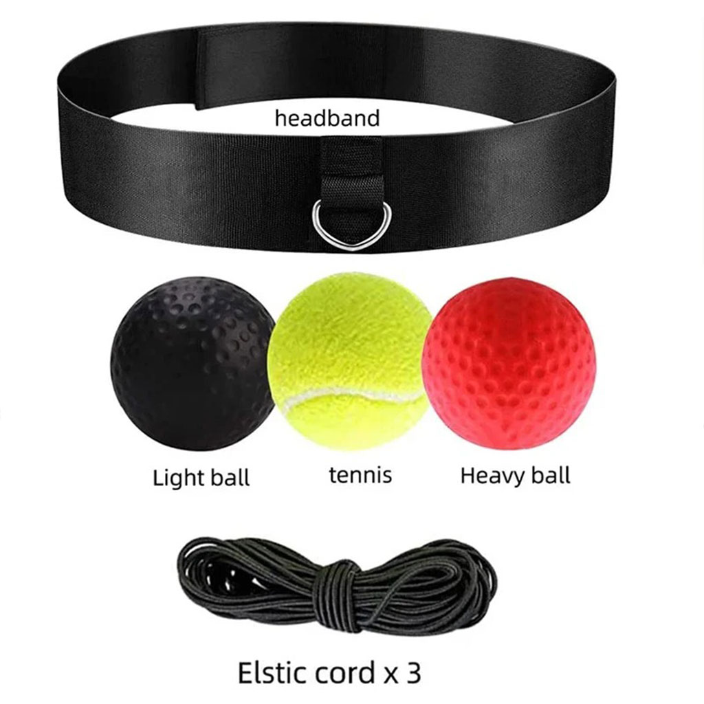 Kit de 3 balles de boxe réflexe pour coordination