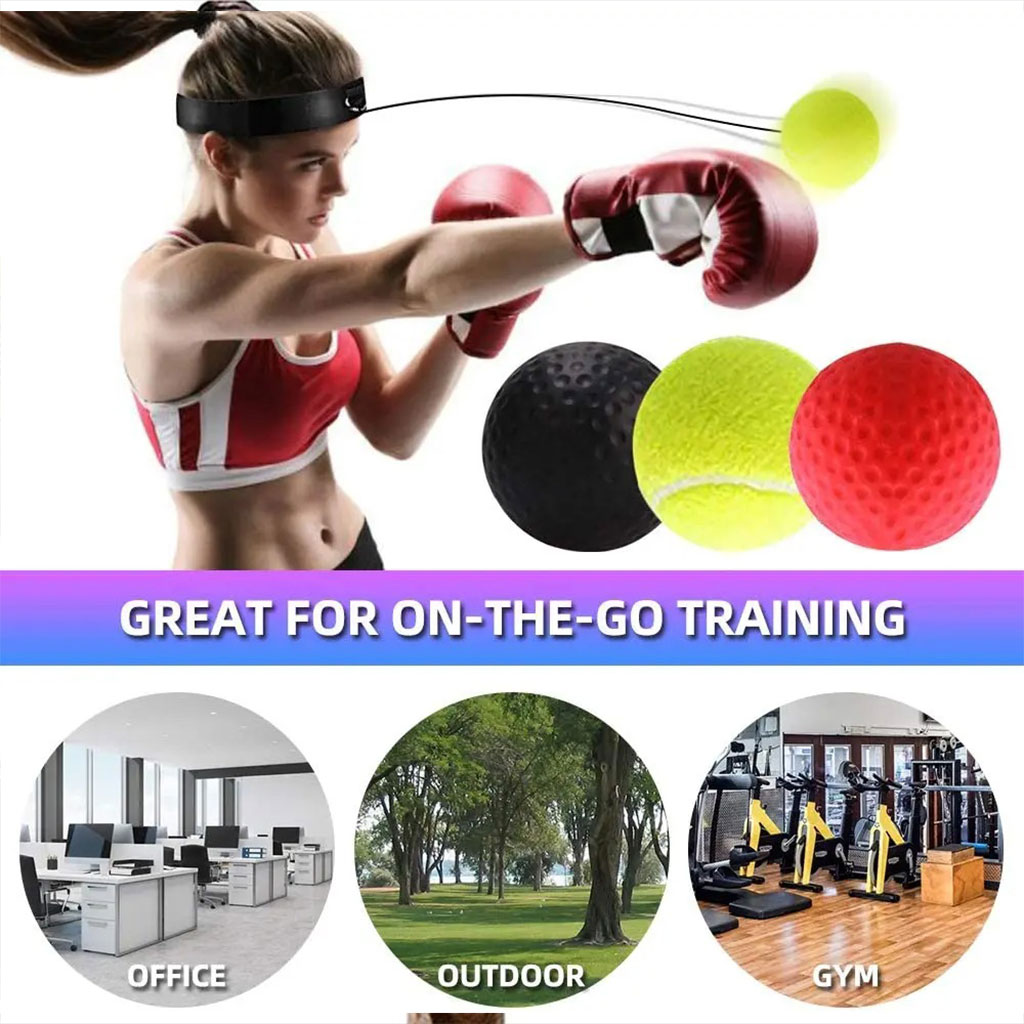 Kit de 3 balles de boxe réflexe pour coordination