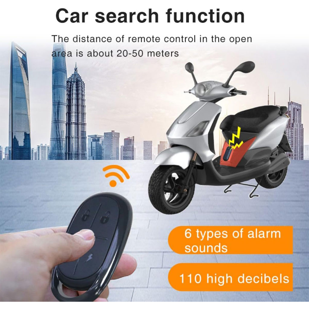 Anti-theft alarm system with 110 dB vibration sensor