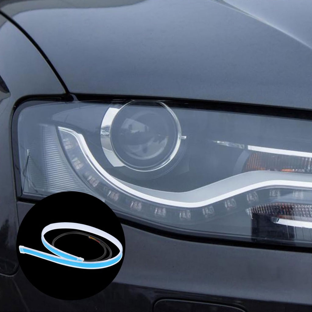 شريط إضاءة LED مقاوم للماء للسيارة 60 سم، قطعتان