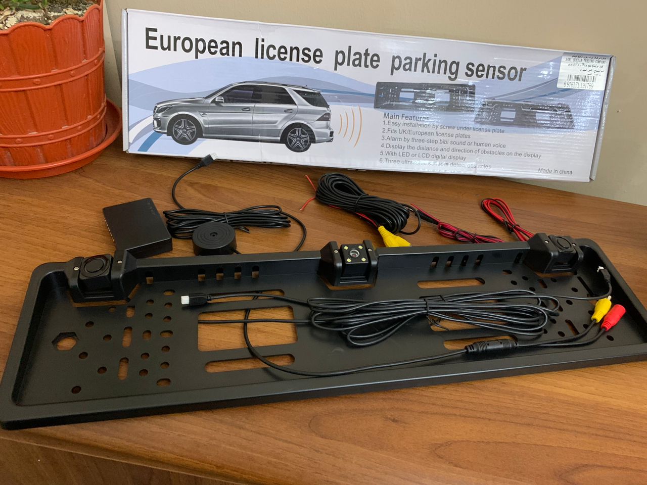 HD Rear View Camera with License Plate Frame and Parking Sensor