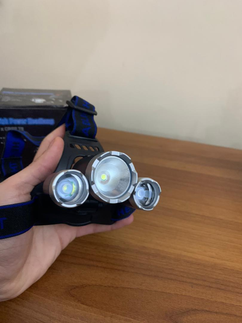 Lampe frontale LED, 4 modes, 6000K, rechargeable USB