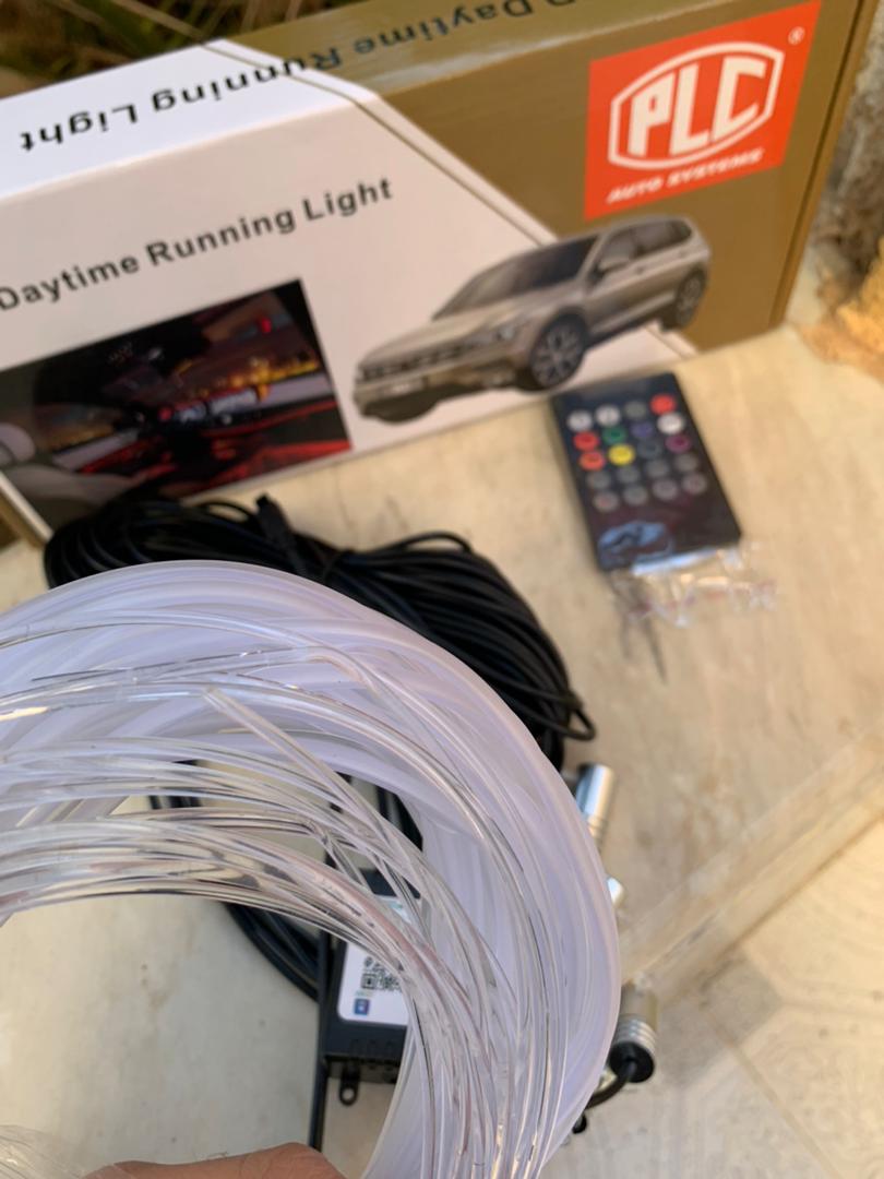 إضاءة محيطية RGB للسيارة مع جهاز تحكم وتطبيق