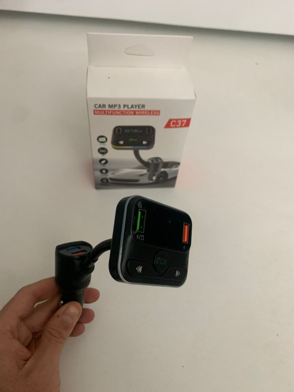 Car FM transmitter with digital display