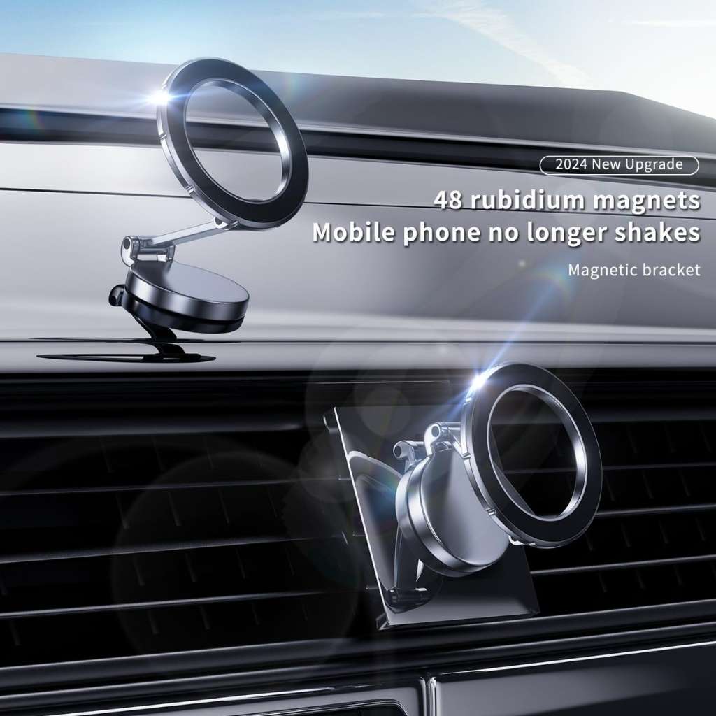 Support de téléphone magnétique pliable pour voiture