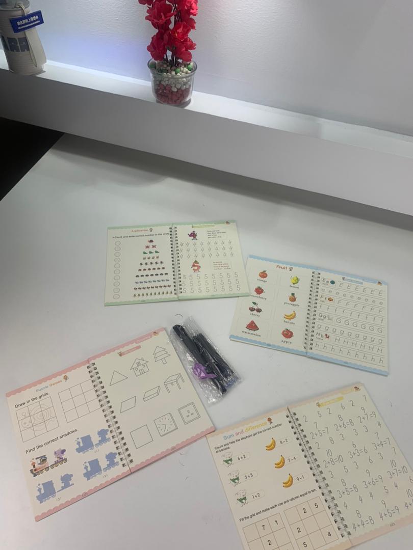 مجموعة كراس التدريب (4 كتب + 10 عبوات حبر)