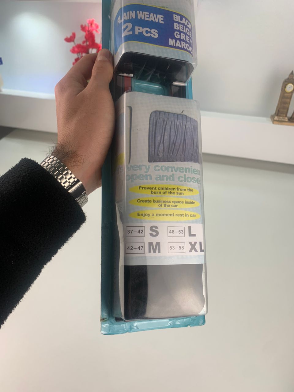 Car Side Window UV Protection Curtains, 2 Pcs