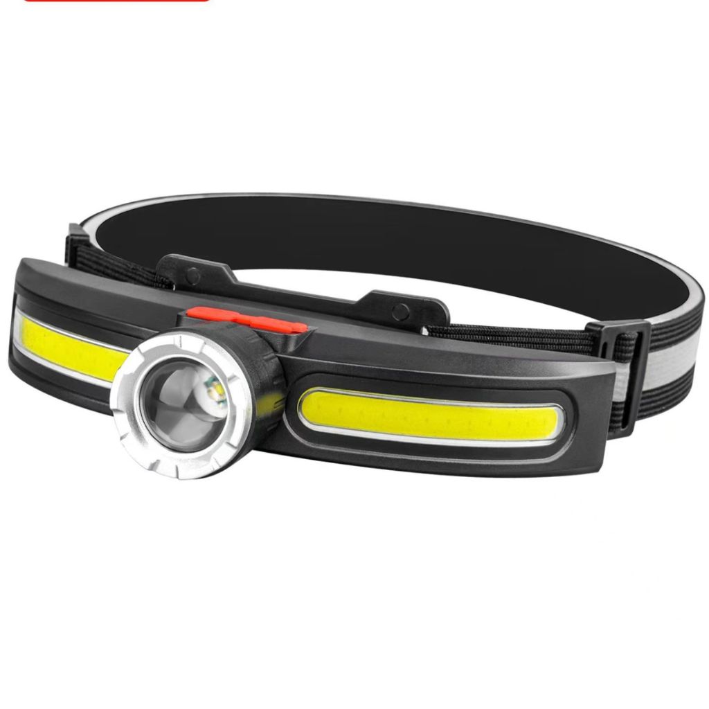 مصباح رأس LED COB متعدد الوظائف قابل للشحن USB
