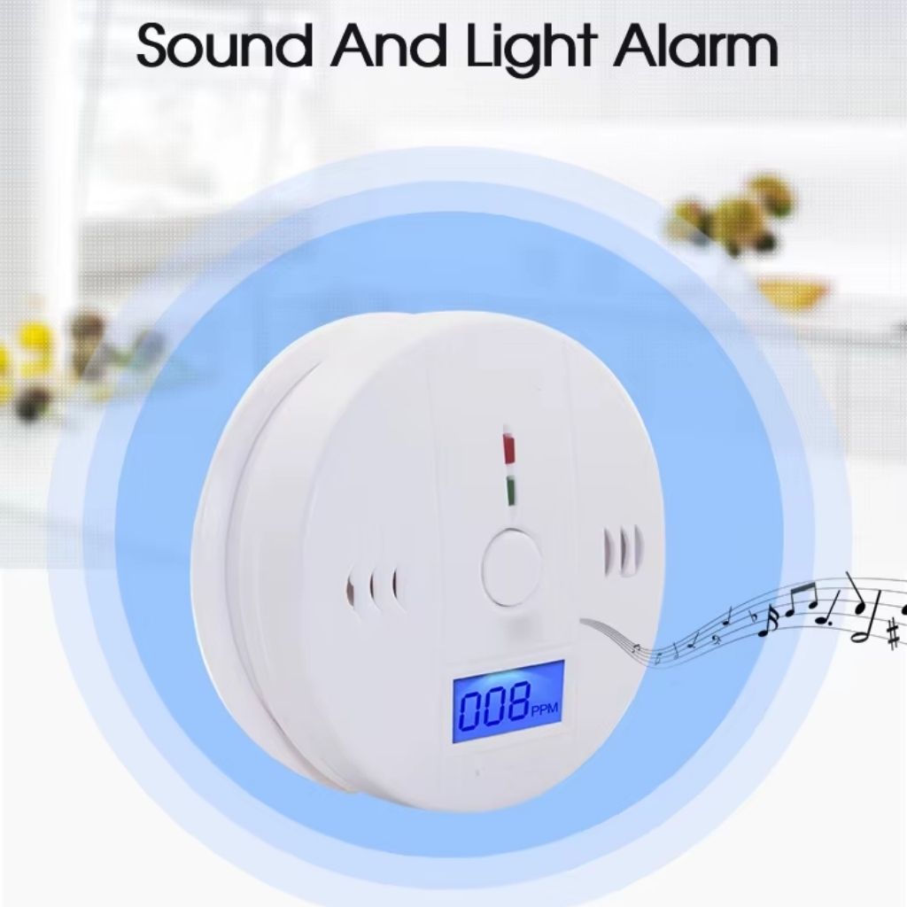 Carbon monoxide alarm with LCD screen