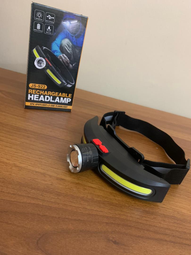 مصباح رأس LED COB متعدد الوظائف قابل للشحن USB