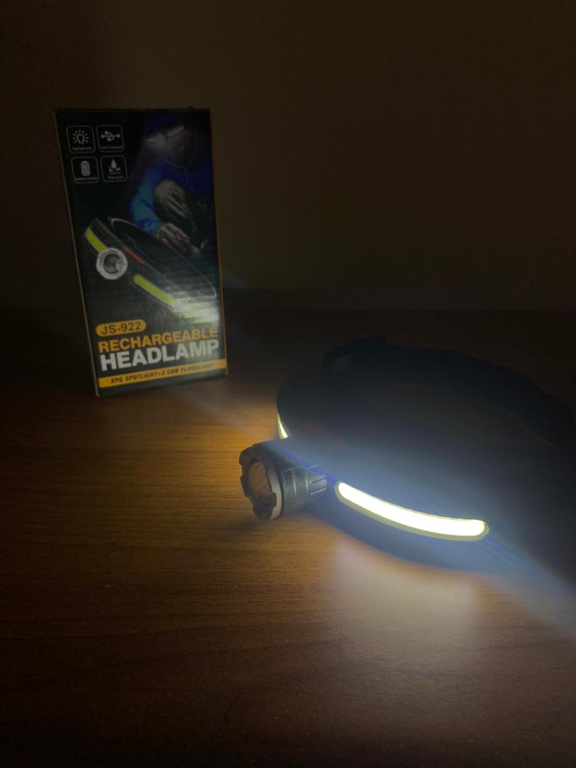 مصباح رأس LED COB متعدد الوظائف قابل للشحن USB