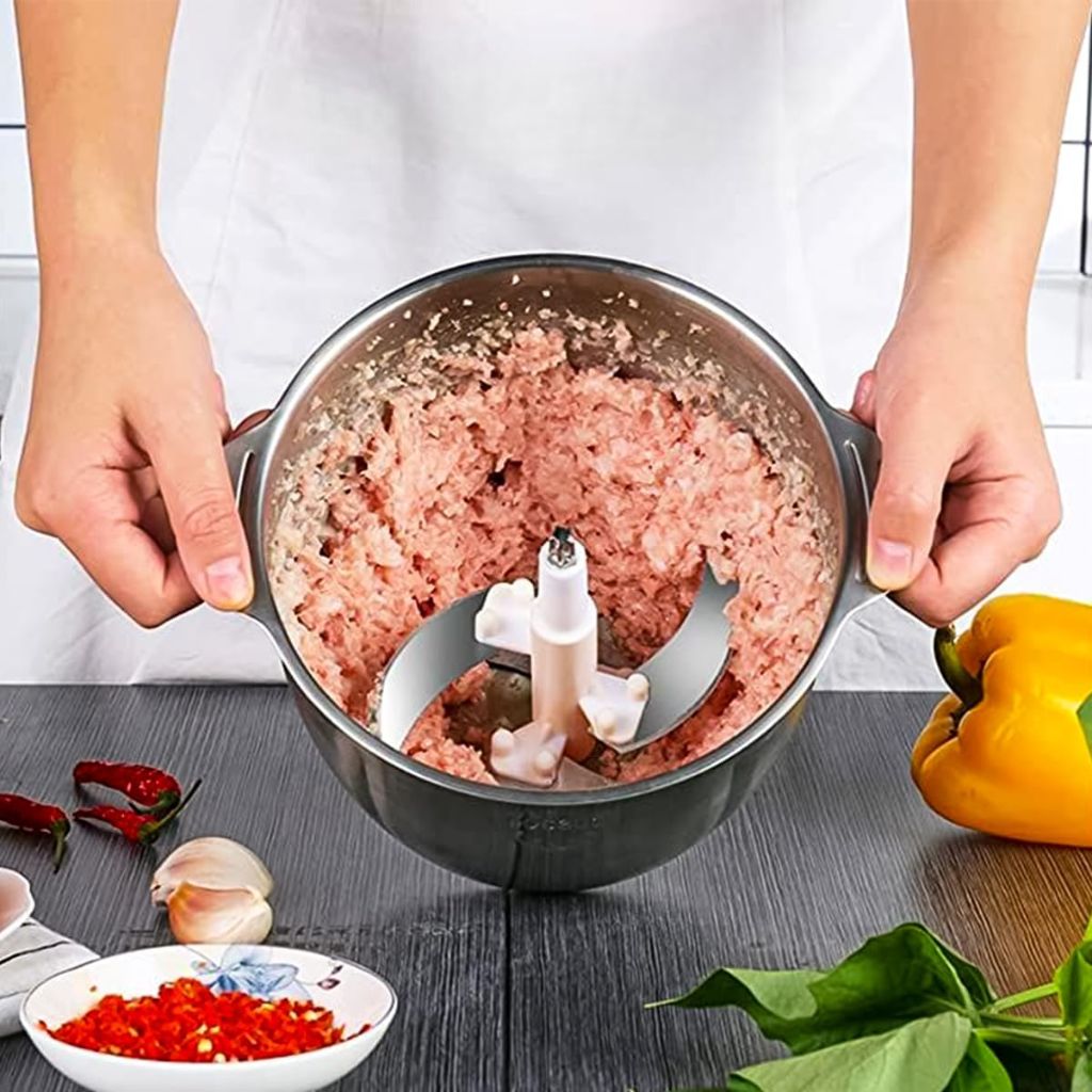 Hachoir à Viande Multifonction en Acier Inoxydable 300W/2L – مفرمة لحم متعددة الوظائف من الفولاذ المقاوم للصدأ