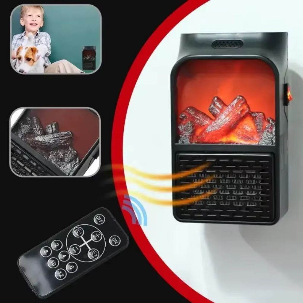 Chauffage électrique portable effet flamme 3D