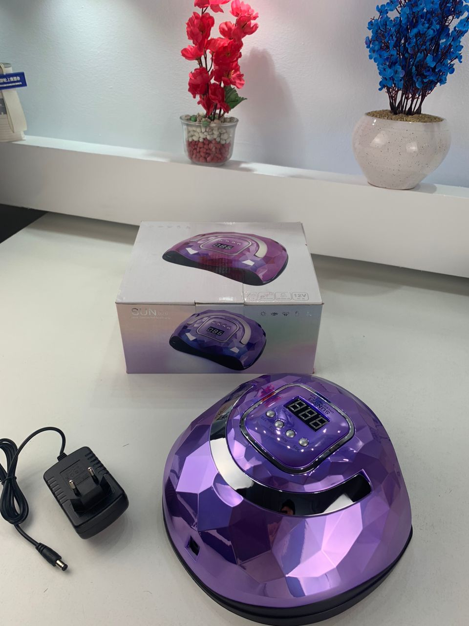 مصباح أظافر UV LED بقدرة 248 واط مع مستشعر ومؤقت