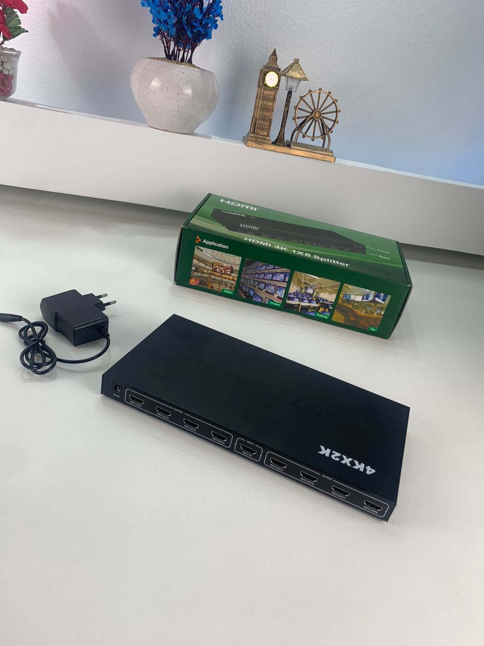 Répartiteur Vidéo HDMI 1x8 avec 8 Ports Compatible 4K – HDMI X8 موزع