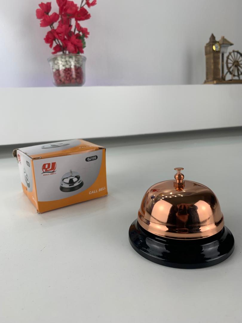 Mini rust-resistant metal desk call bell