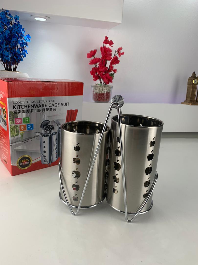 Porte-Ustensiles de Cuisine en Acier Inoxydable – حامل أدوات المطبخ من الفولاذ المقاوم للصدأ