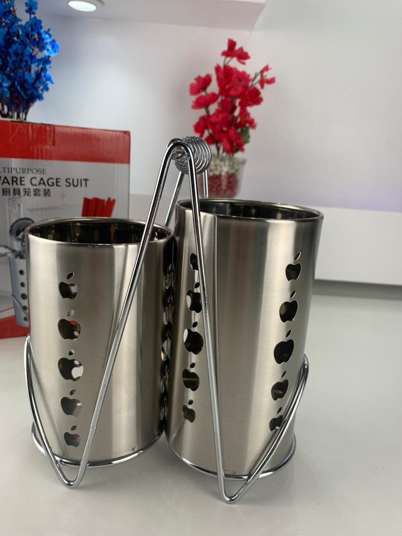 Porte-Ustensiles de Cuisine en Acier Inoxydable – حامل أدوات المطبخ من الفولاذ المقاوم للصدأ