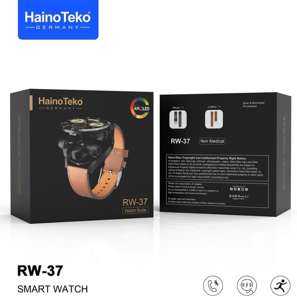 SmartWatch Connectée HainoTeko RW37 avec Écouteurs Intégrés de Façon Moderne – ساعة ذكية مع سماعات مدمجة بطريقة عصرية