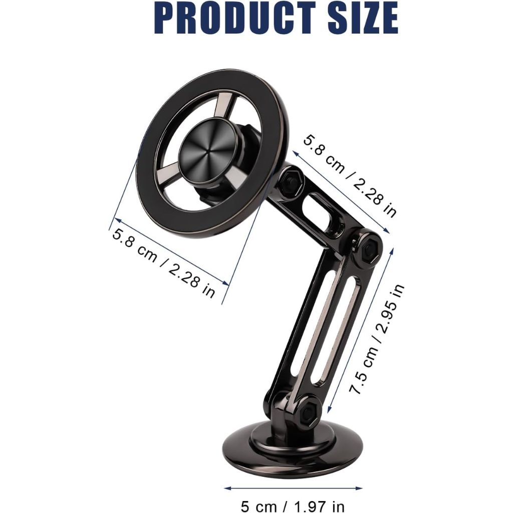 Support Téléphone Voiture Magnétique Rotatif à 360° – حامل هاتف مغناطيسي