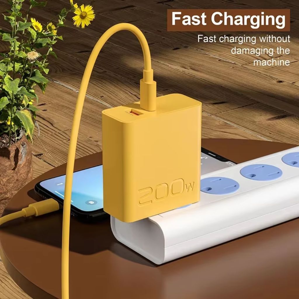 Chargeur Ultra Rapide USB PD 2 en 1 Type C 200W – شاحن سريع بقدرة 200 واط
