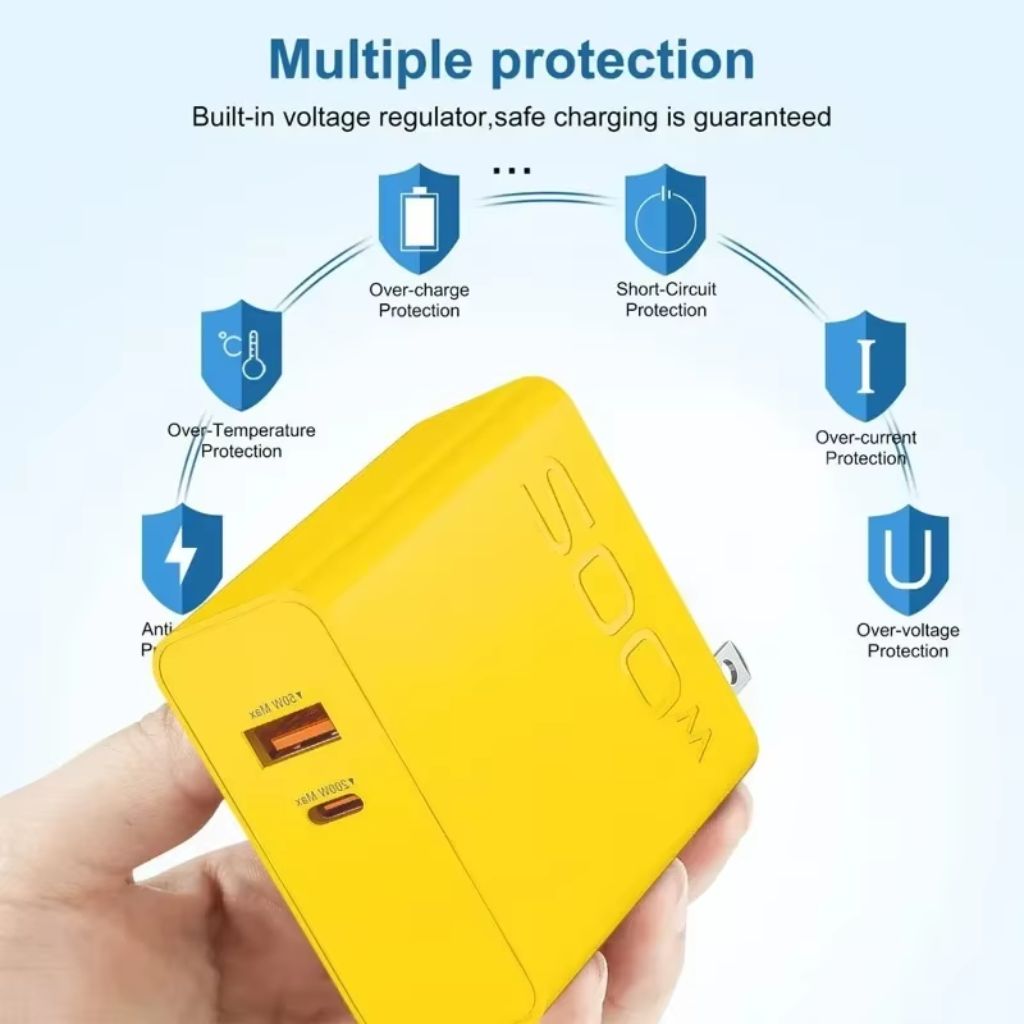 Chargeur Ultra Rapide USB PD 2 en 1 Type C 200W – شاحن سريع بقدرة 200 واط