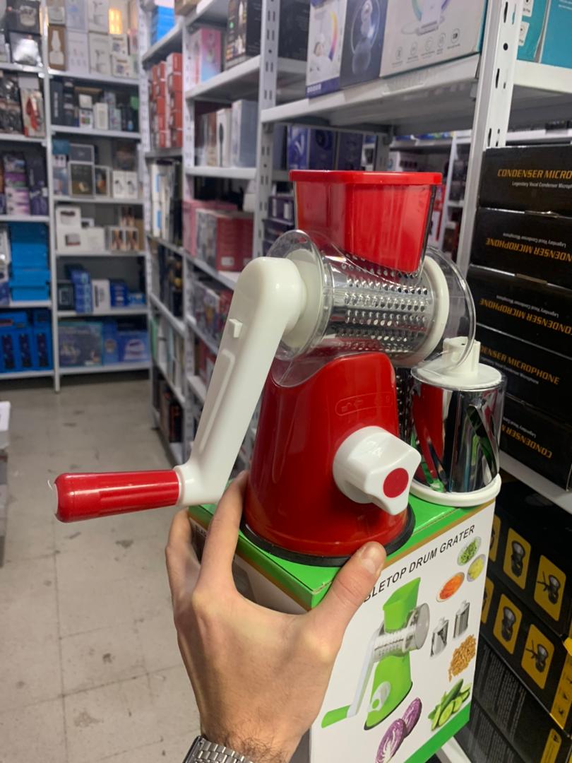 Coupe-légumes rotatif manuel multifonctionnel – الجهاز اليدوي المساعد مبشرة وقطاعة متعددة الاستعمالات للمكسرات والخضار والجبن