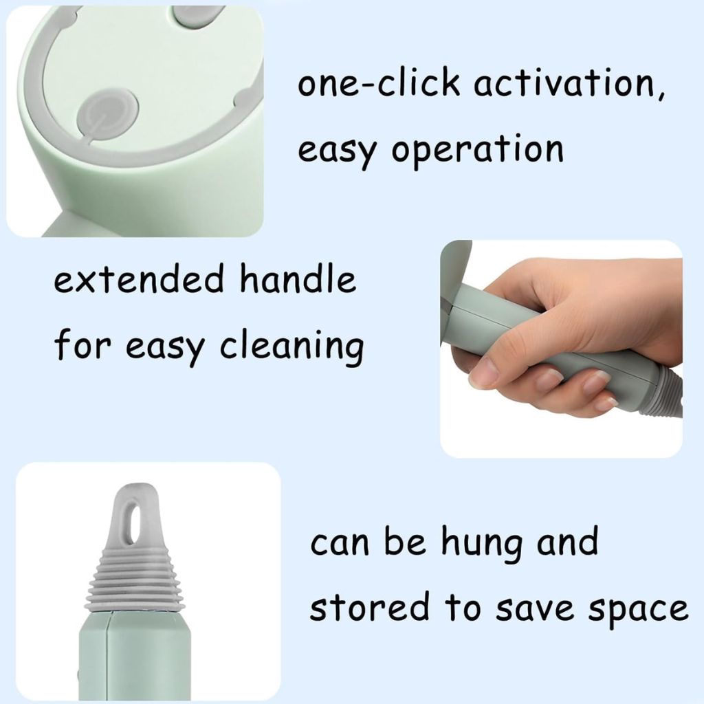 Electric rotating cleaning brush with 2 heads