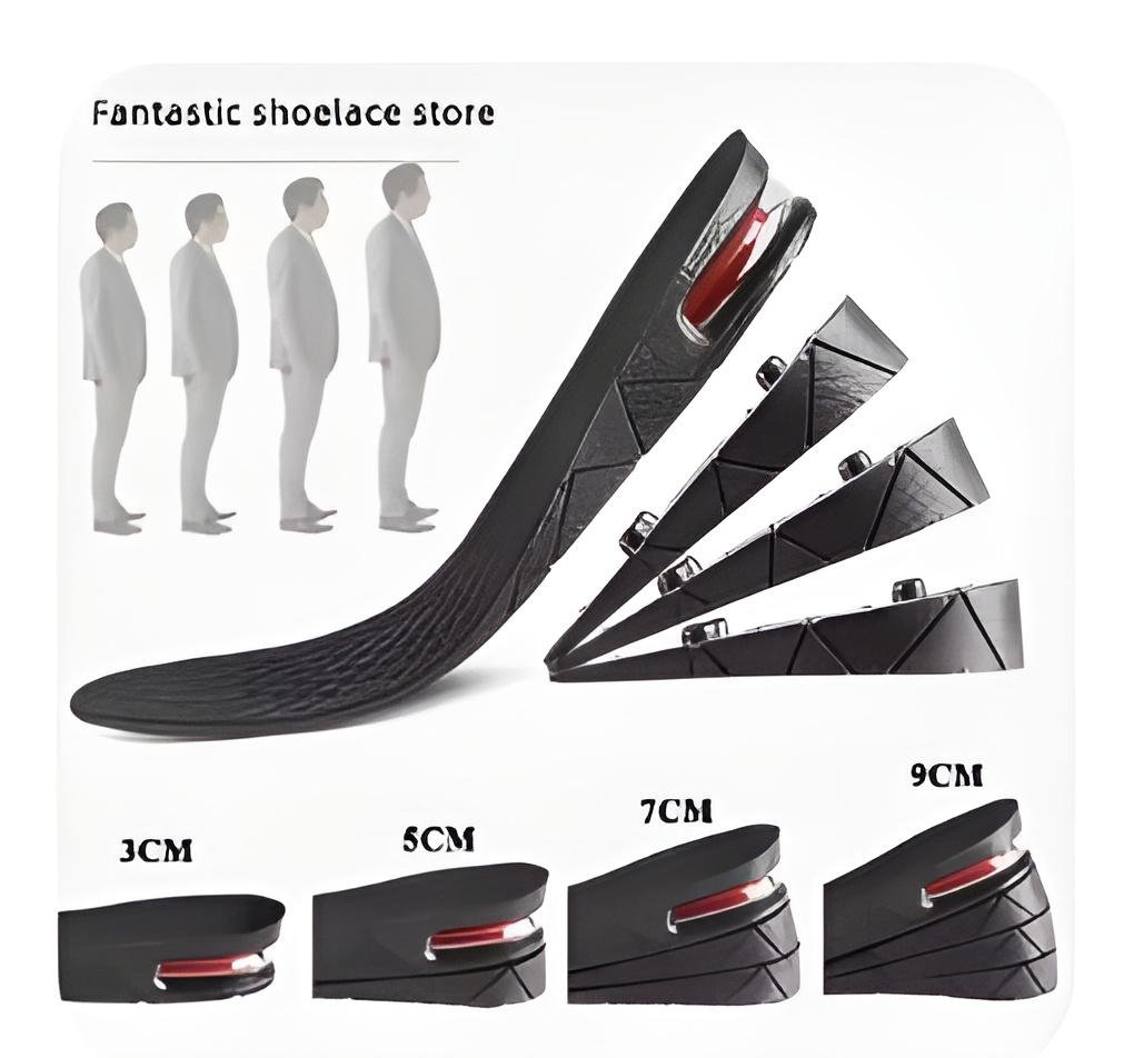 Unisex 4-layer adjustable height increase insoles