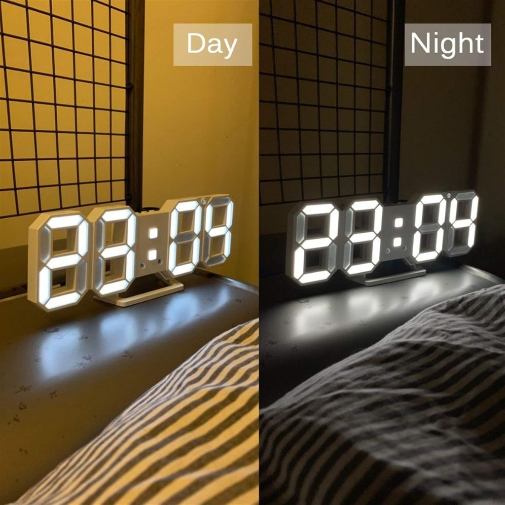 Horloge numérique 3D LED pour mur et bureau GH8018
