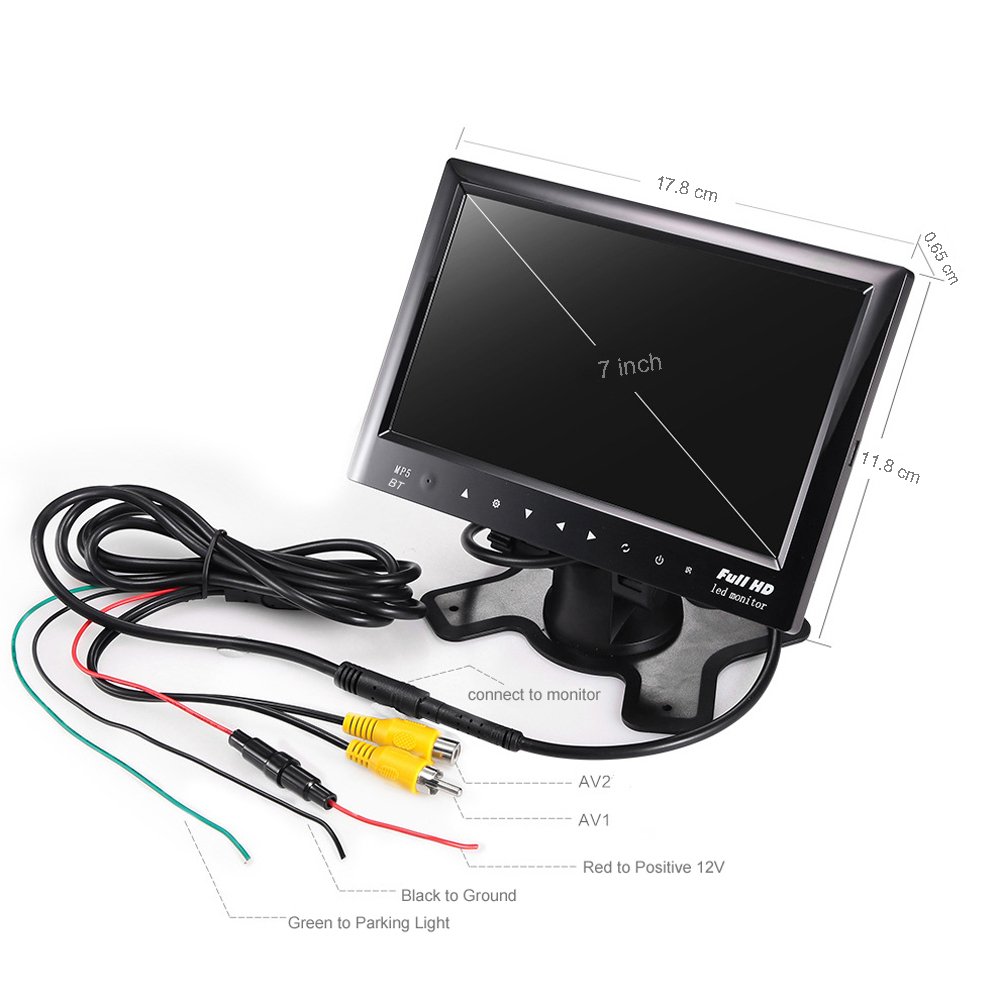 شاشة عرض تعمل باللمس للسيارة 7 بوصة TFT LCD
