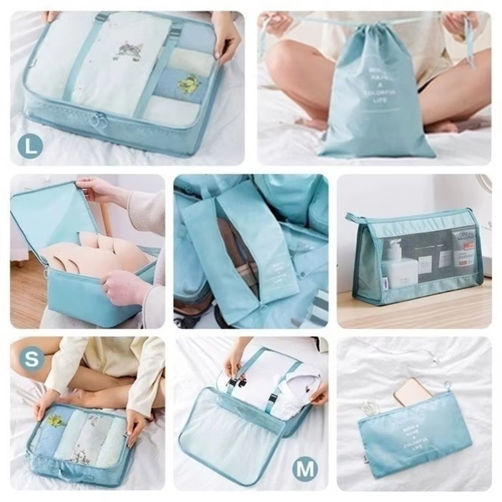 8-Piece Travel Packing Organizer Set