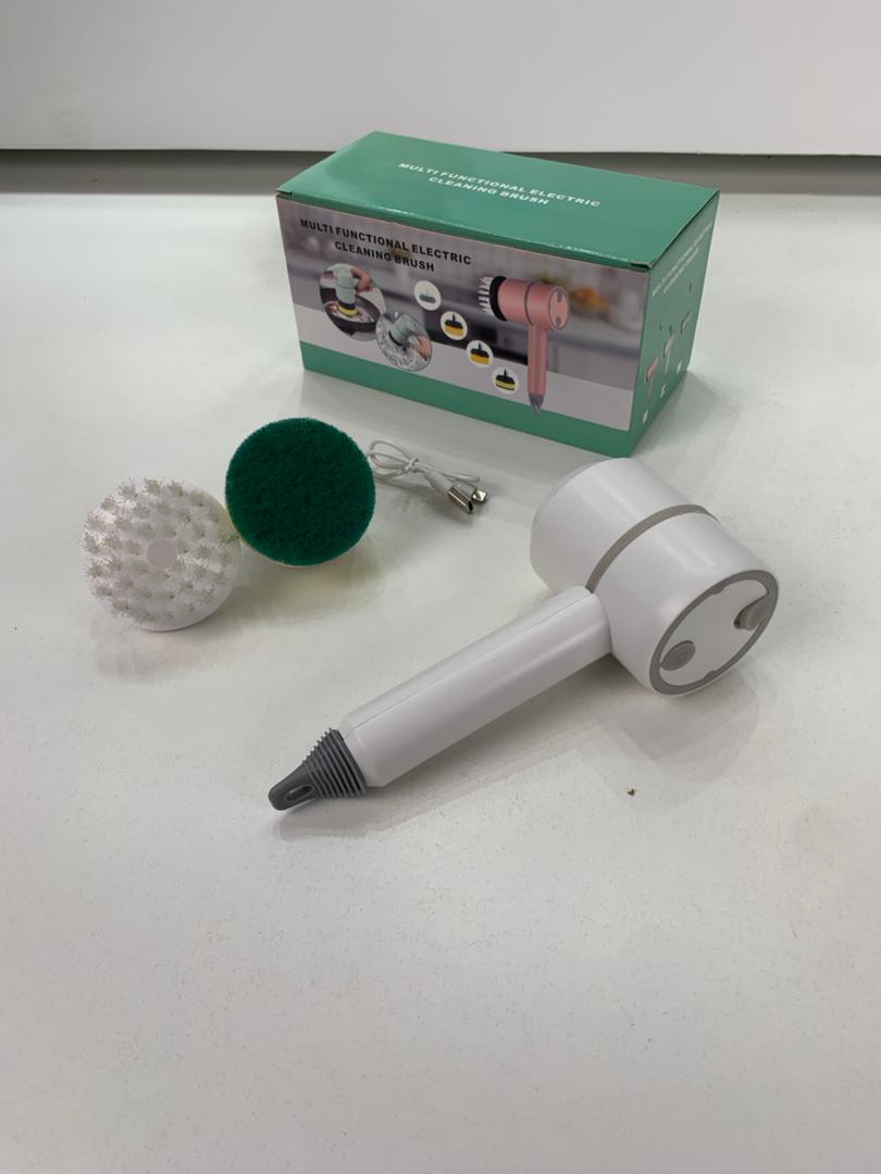 Electric rotating cleaning brush with 2 heads