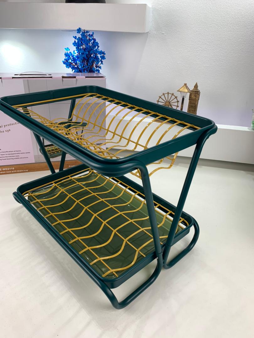 Égouttoir à Vaisselle 2 Niveaux pour Comptoir de Cuisine  – رف تجفيف الأطباق بطبقتين