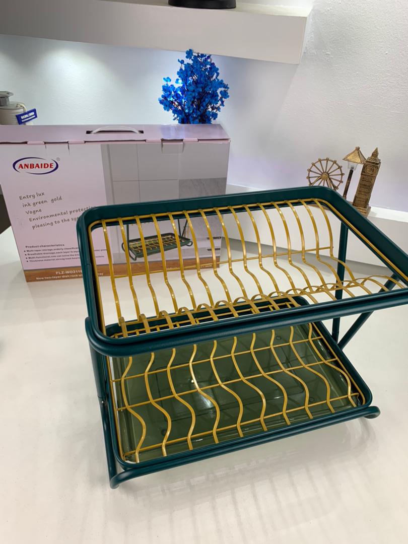 Égouttoir à Vaisselle 2 Niveaux pour Comptoir de Cuisine  – رف تجفيف الأطباق بطبقتين