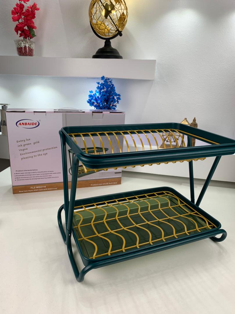 Égouttoir à Vaisselle 2 Niveaux pour Comptoir de Cuisine  – رف تجفيف الأطباق بطبقتين