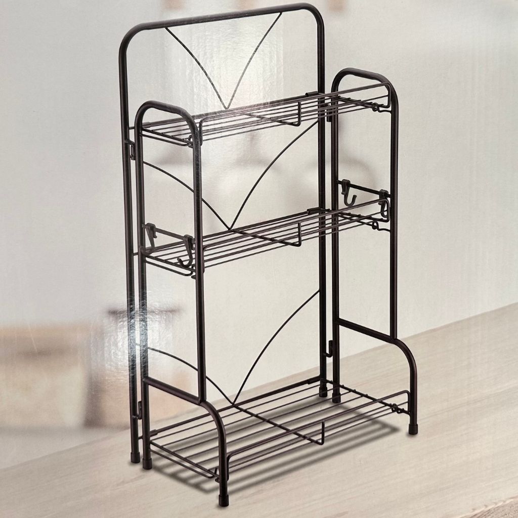 Étagère de Rangement à 3 Niveaux 59x19x35cm – وحدة رفوف تخزين بثلاث طبقات