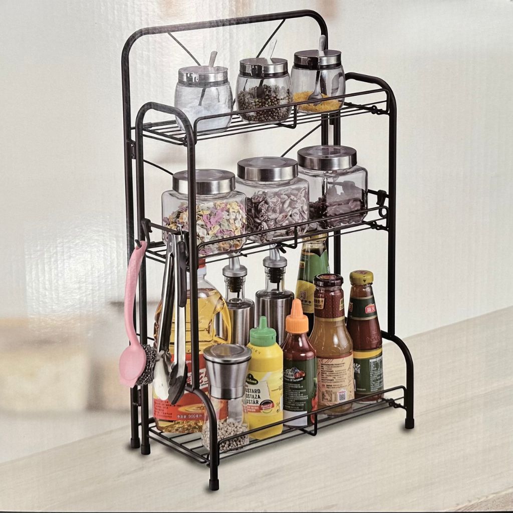 Étagère de Rangement à 3 Niveaux 59x19x35cm – وحدة رفوف تخزين بثلاث طبقات